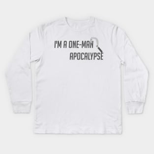 One-man apocalypse Kids Long Sleeve T-Shirt